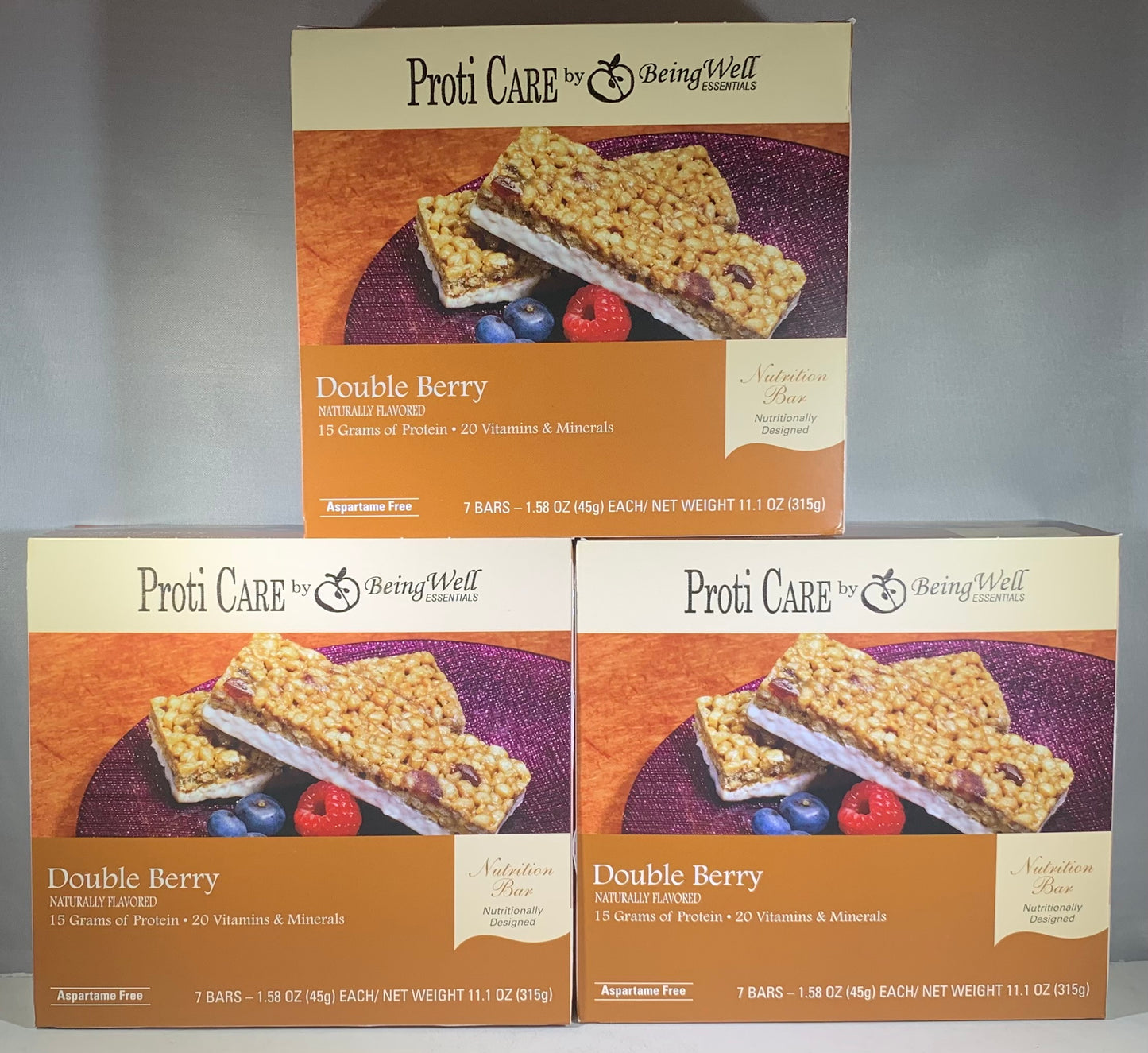 Proti Care Bar Triple Boxes -  7 servings - Multiple Flavor Options