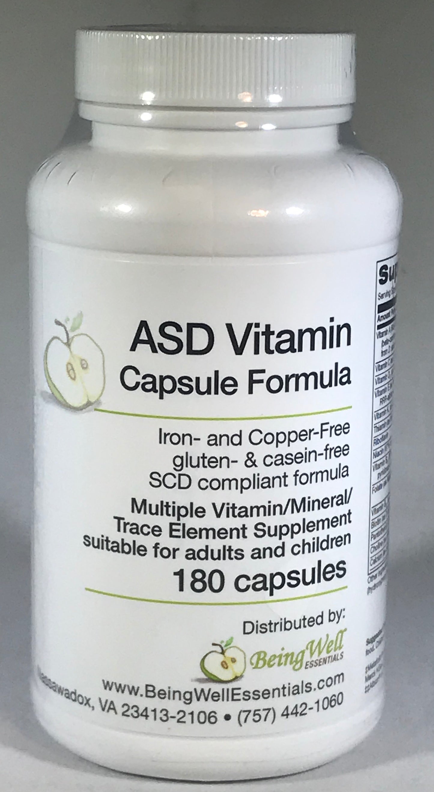 ASD Vitamin Powder Formula – Best Vitamins for Kids & Adults with Autism | Vitamin A & B12, Collagen Peptides | SCD & GFCF Compliant | Being Well Essentials (Copy)