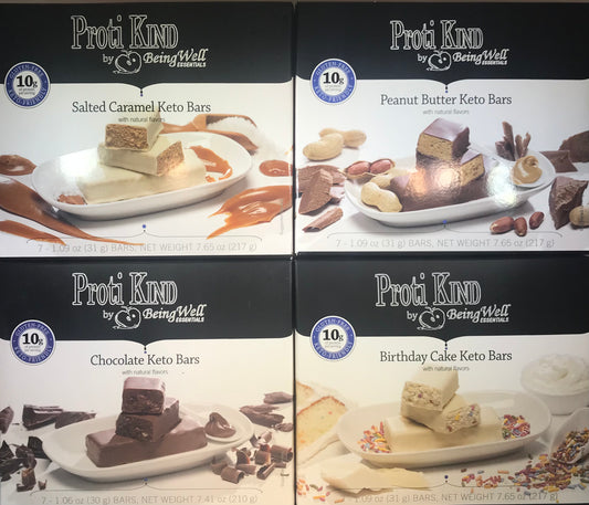Proti King Keto Protein Bars - 7 servings - available in FOUR flavors