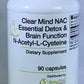 Clear Mind NAC Essential Detox & Brain Function N-Acetyl-L-Cysteine - Dietary Supplement - 90 capsules
