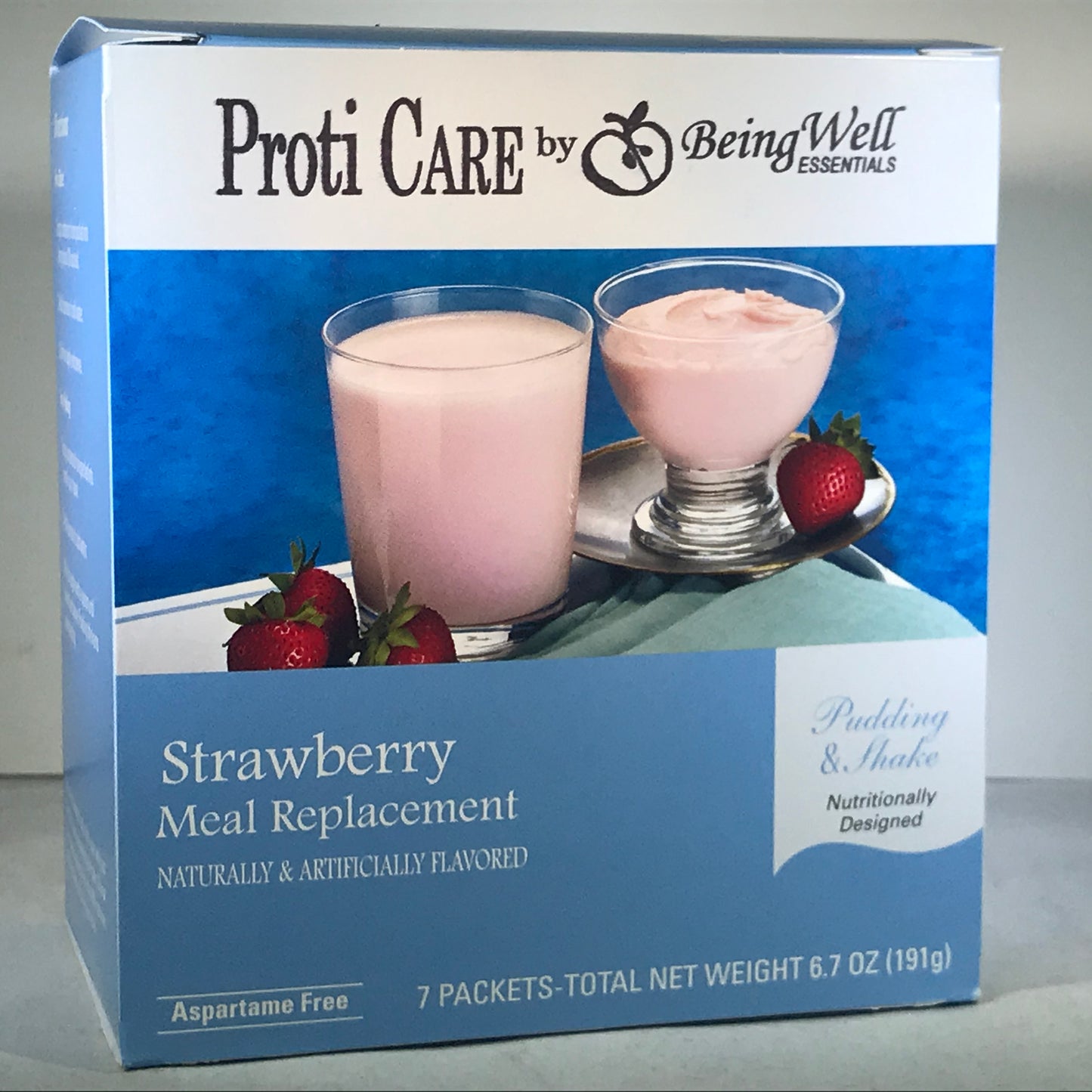 Proti Health Care Meal Replacement Pudding & Shake - Full Case of 40 Boxes - Aspartame Free - 280 servings TOTAL/7 servings per box- 100 calories & 15g protein per serving