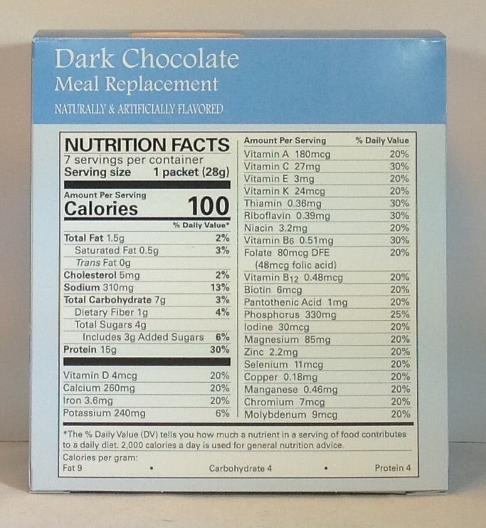 Proti Care Meal Replacement Pudding & Shake - Nine Flavors- Aspartame Free - 7 servings - 100 calories -15g protein