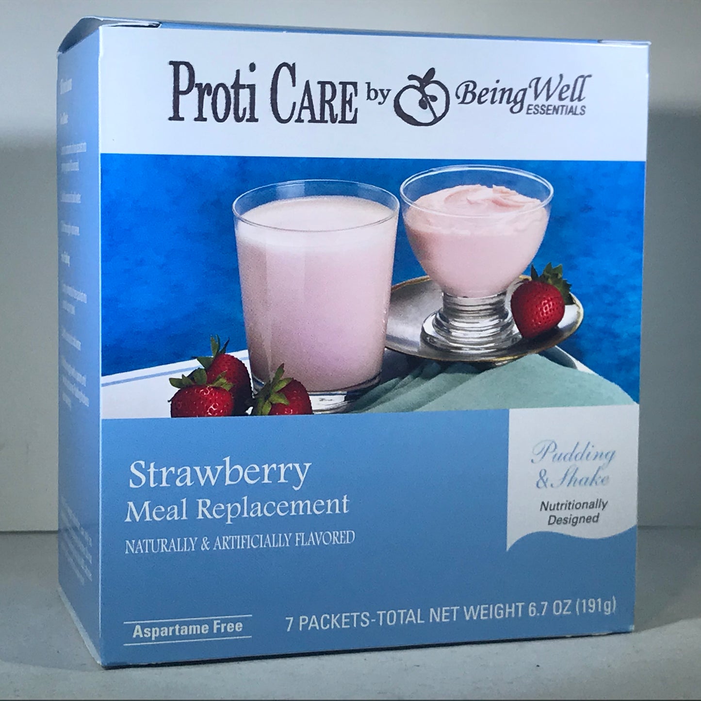 Proti Care Meal Replacement Pudding & Shake - Nine Flavors- Aspartame Free - 7 servings - 100 calories -15g protein