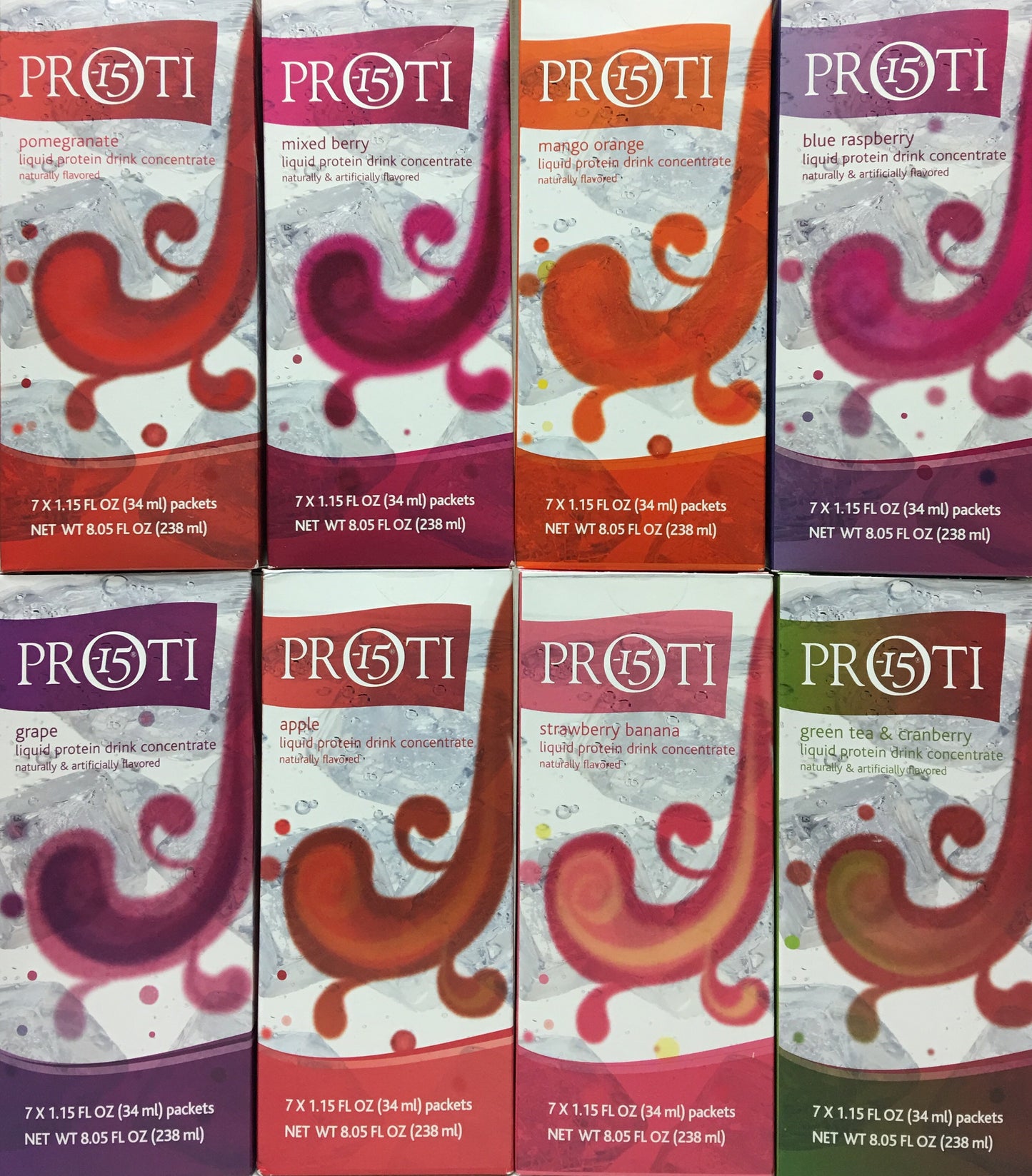 Proti King Fruit Drink Protein Liquid  Proti15 - All Flavors - 7 servings per box