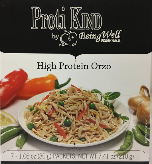 Proti King High Protein ORZO High Protein Pasta CURRENTLY ON BACK ORDER - 18g protein - 7 servings - only 4 net carbs