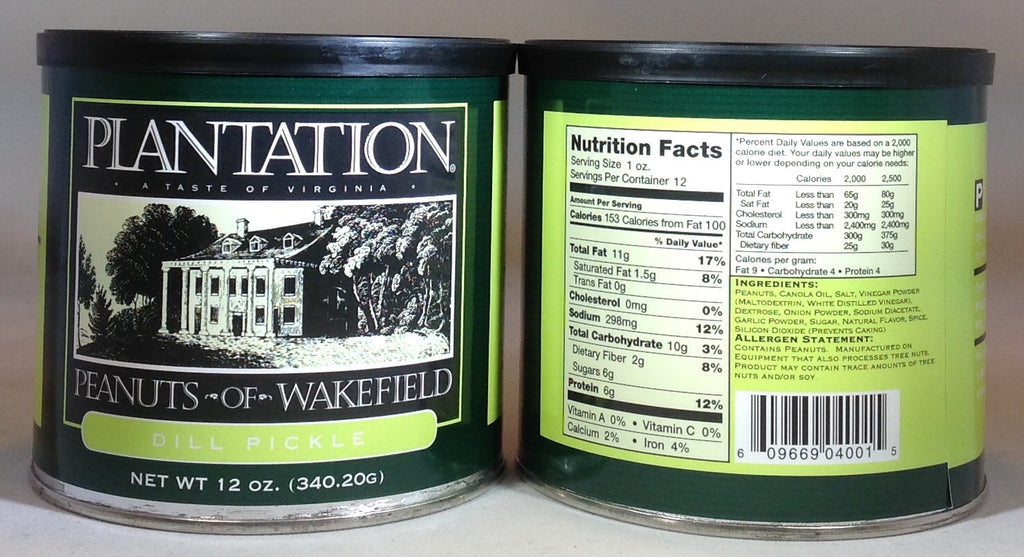 Plantation Peanuts of Wakefield Twin Packs - 2 x 10oz. tins