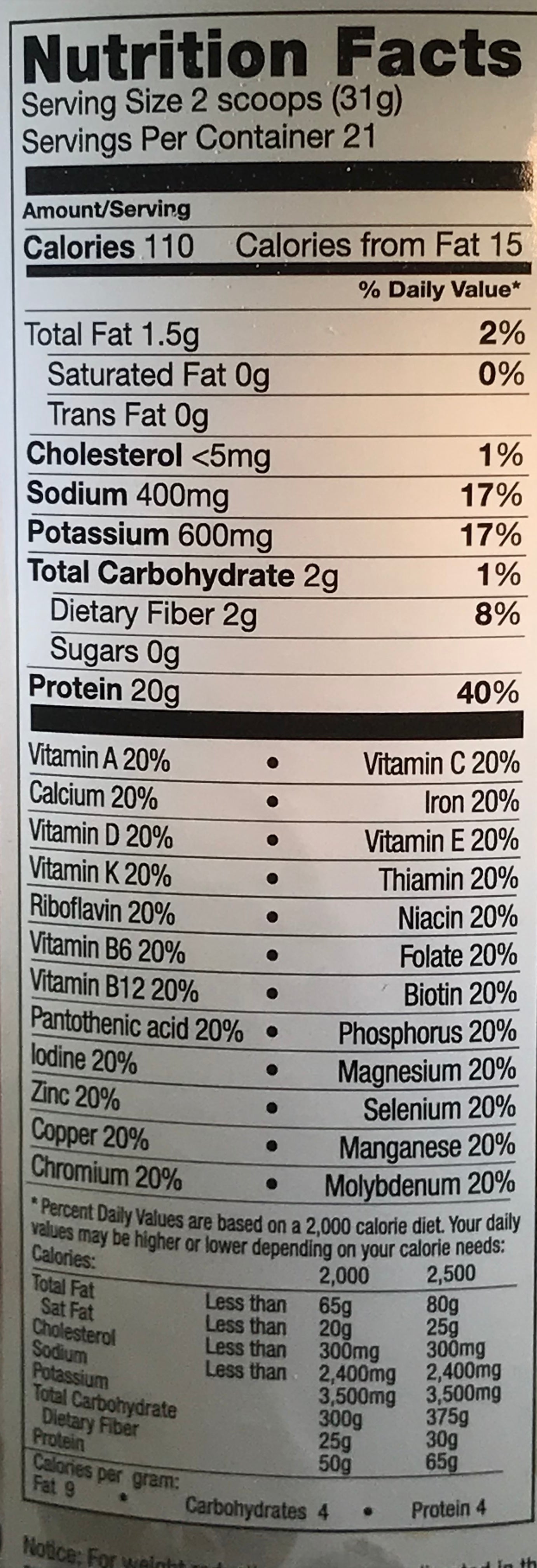 Proti King - Very Low Carb Smoothie Base Mix- Proti- VLC - 20g protein - SWEETENED WITH STEVIA - 110 calories
